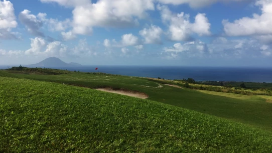 Irie Fields at Kittitian Hill - bent flag 