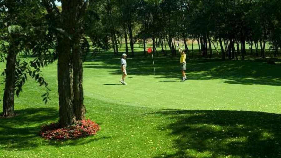 Owl 9 at Whisky Run: Golfers on #9