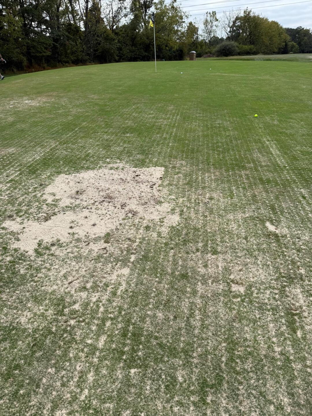 The green on one hole looked like a bunker. (Photo submitted by Keith9539558 on 09/22/2025)