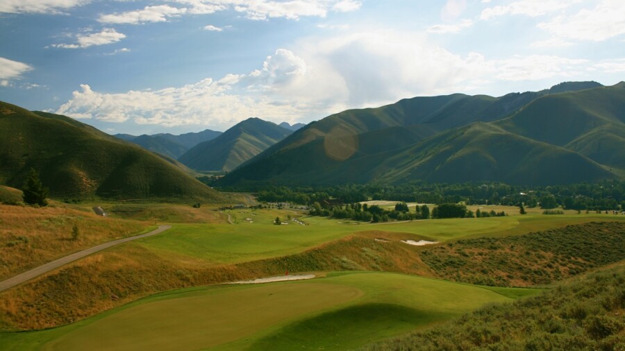Sun Valley Resort's White Clouds golf course - hole 3 green