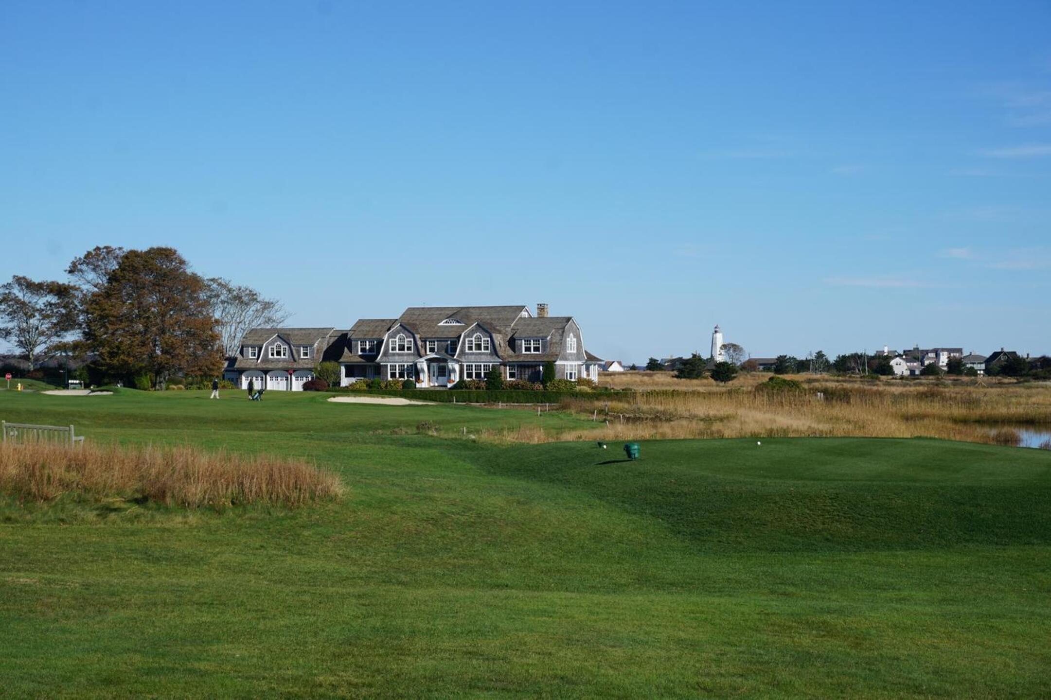 Visible in the distance from tee two, among other sights, is the Lynde Point Lighthouse. (Photo submitted by AptlyLinked on 11/08/2021)