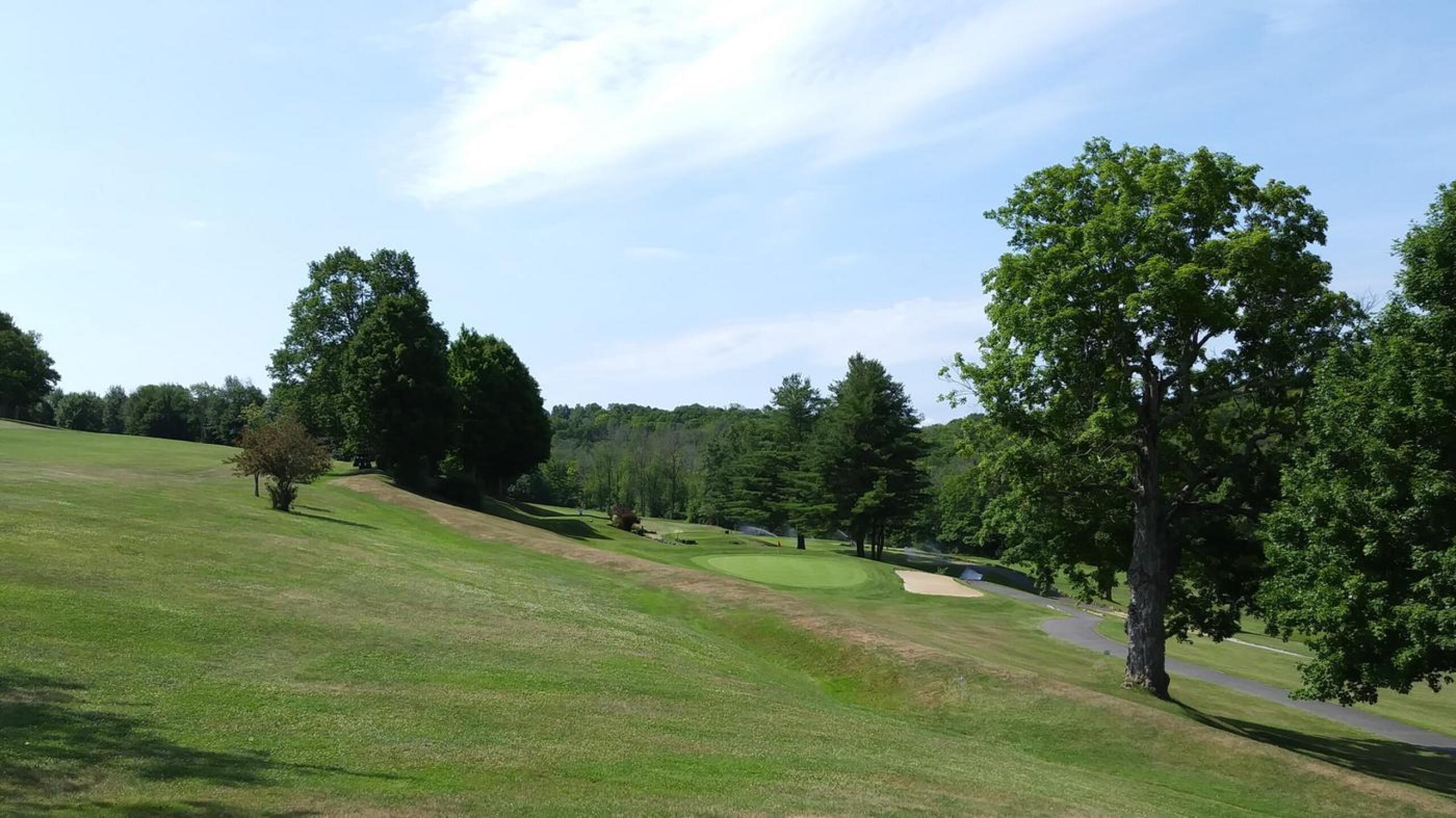This small green, its large right side bunker, and greenside rough make par anything but a cinch at Stonybrook’s third. (Photo submitted by AptlyLinked on 07/18/2020)