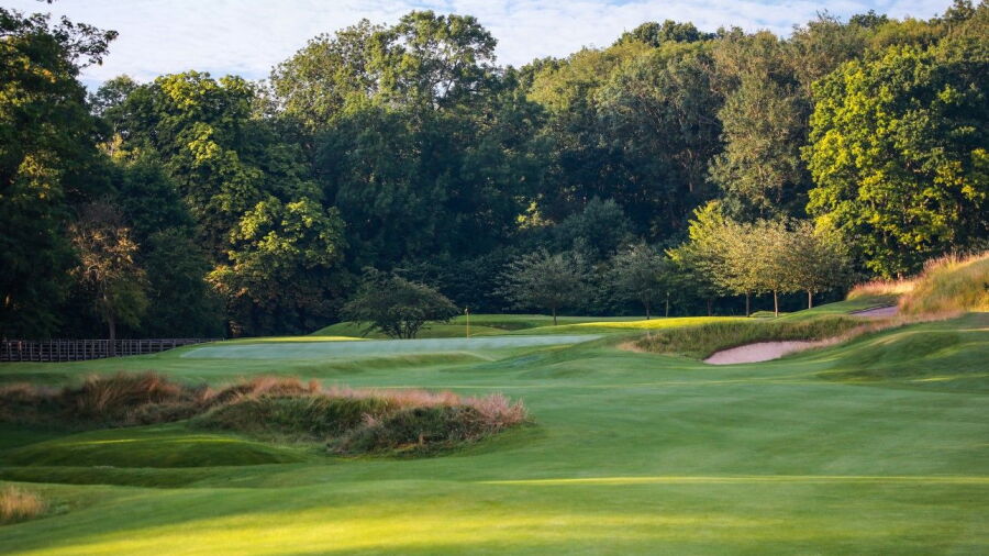 The 15th green at The Grove