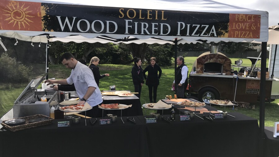 Food station at Pebble Beach Food & Wine