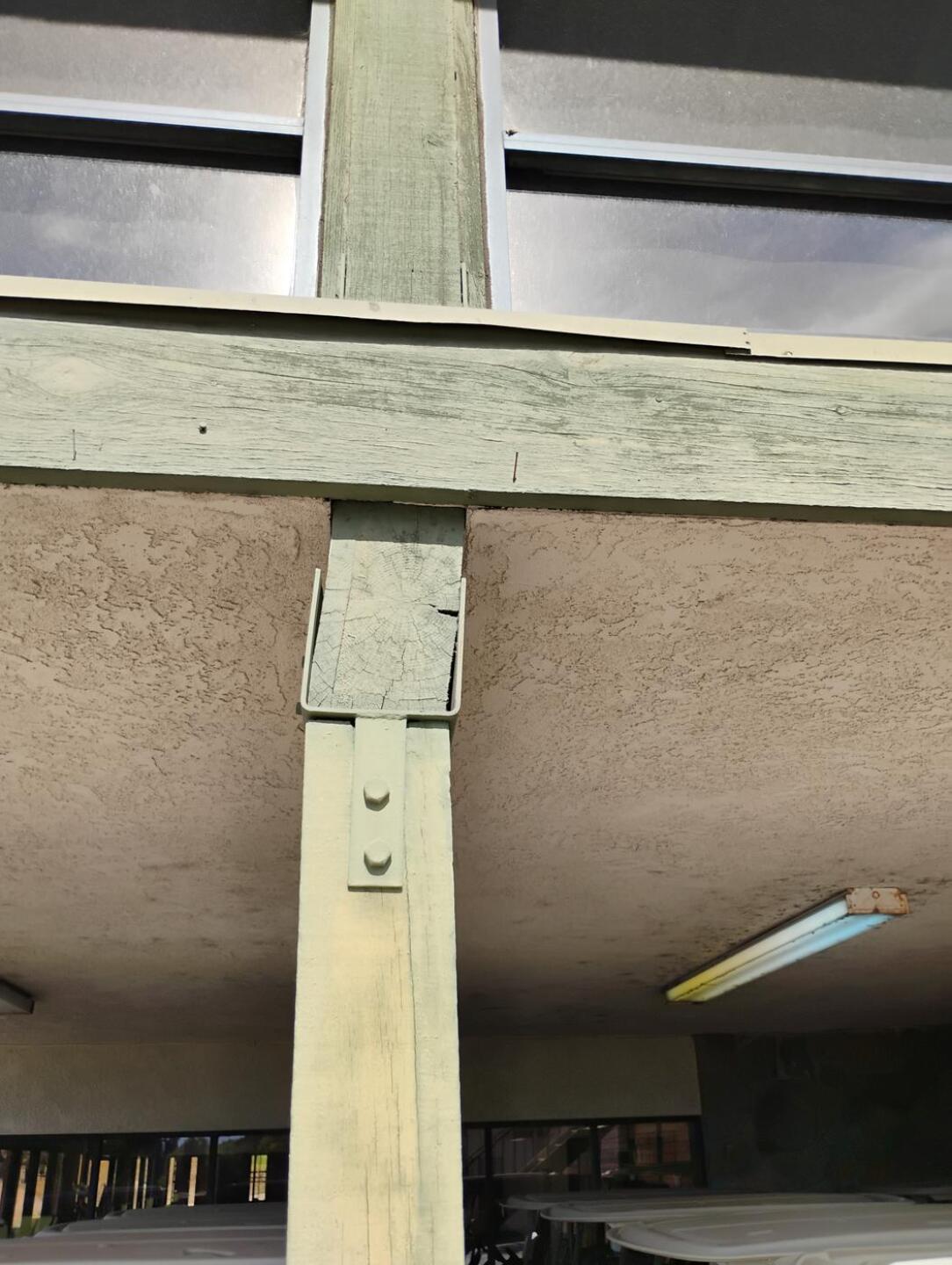 Twisted support been where carts are parked (Photo submitted by cHNI1L2H8r5ikJWDjcfz on 10/12/2024)