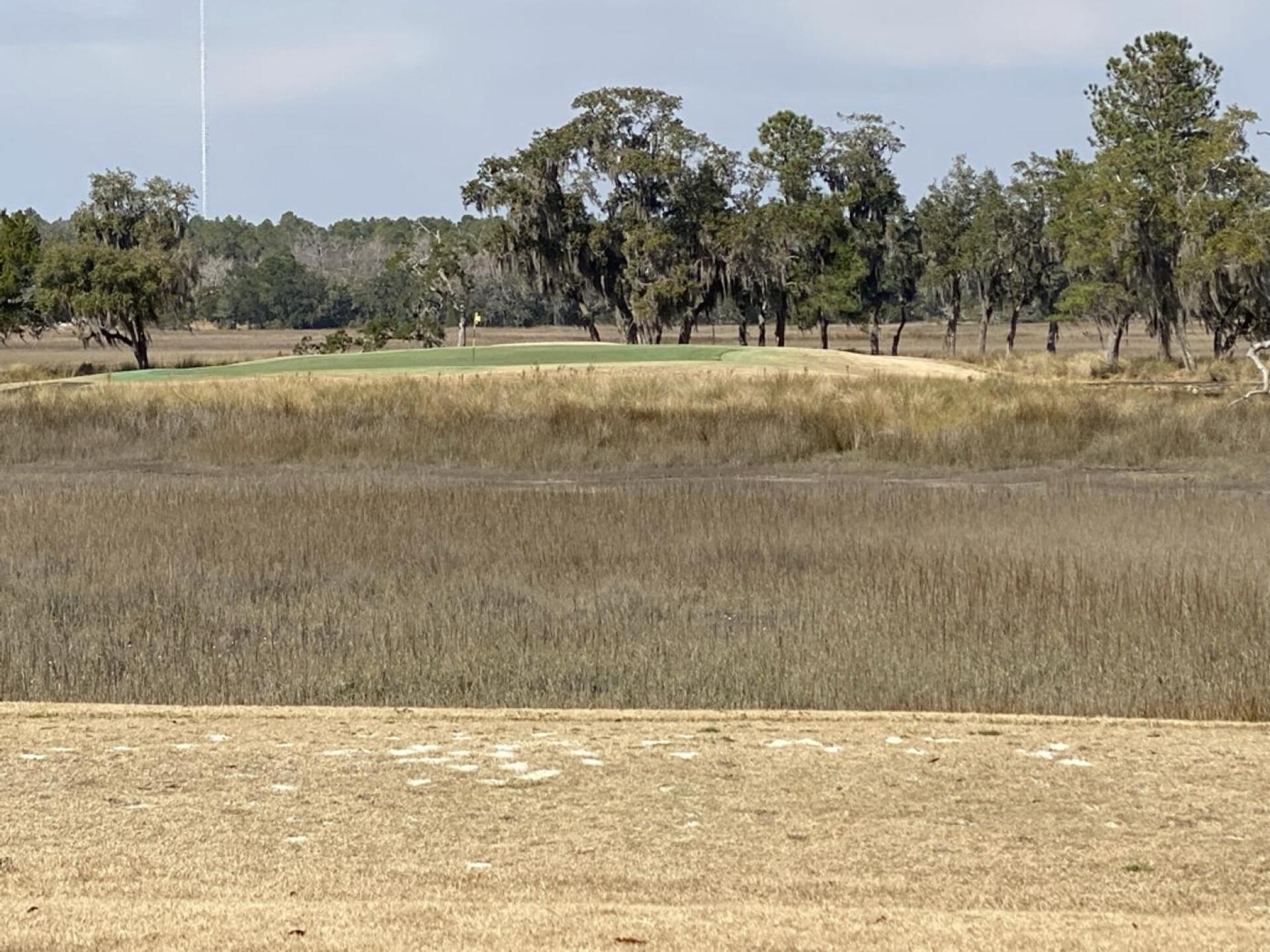 Par 3 17th plays over the marsh. (Photo submitted by u000001960870 on 02/14/2022)