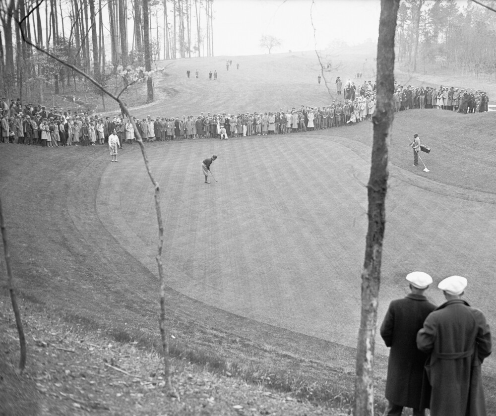 Bobby Jones Putting on First Green