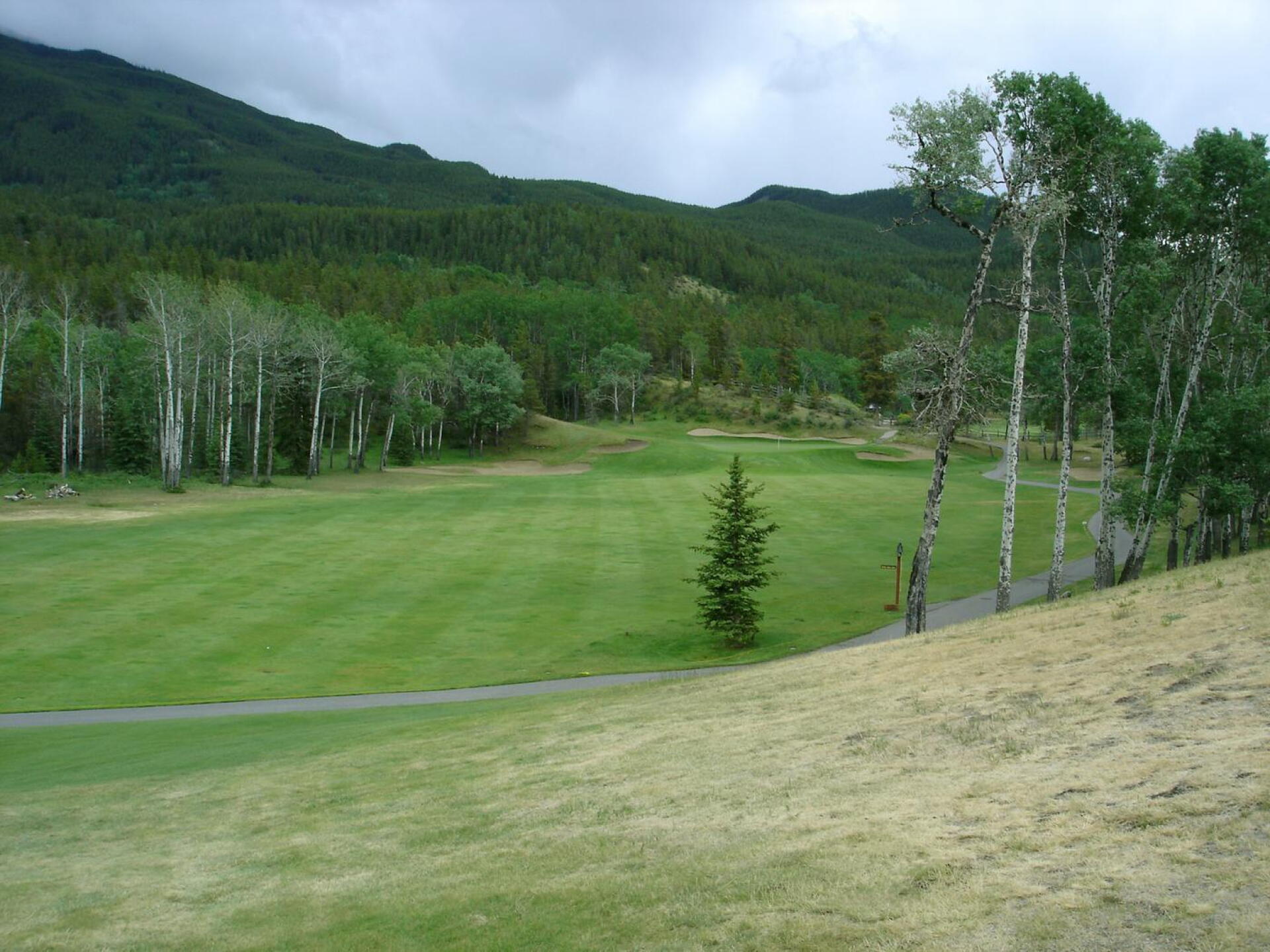 Jasper Park Lodge Golf Club, Hole 3, Par 4, 454 yds, Signal Dip, 180 yds out (Photo submitted by DYakimec on 07/16/2017)