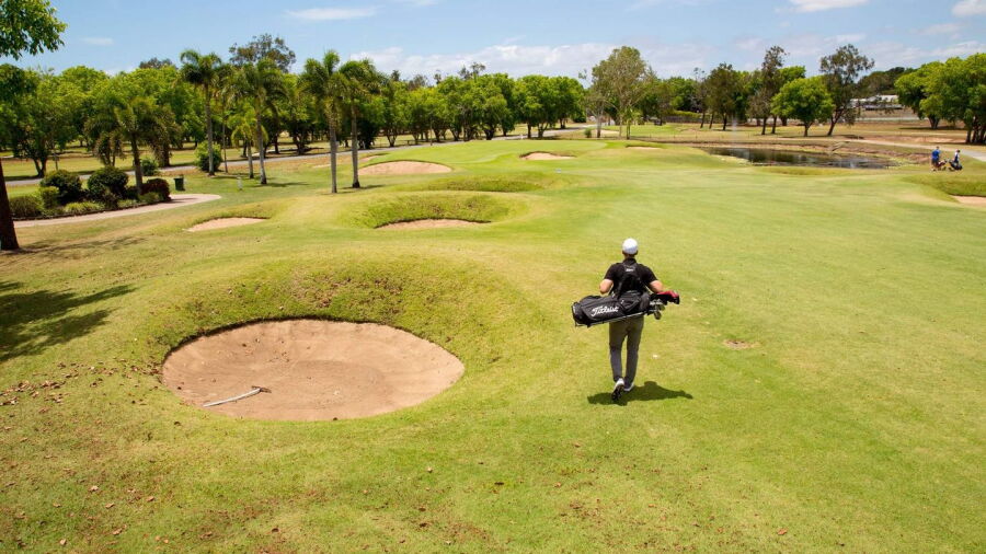 Golfer at Mackay Golf Club