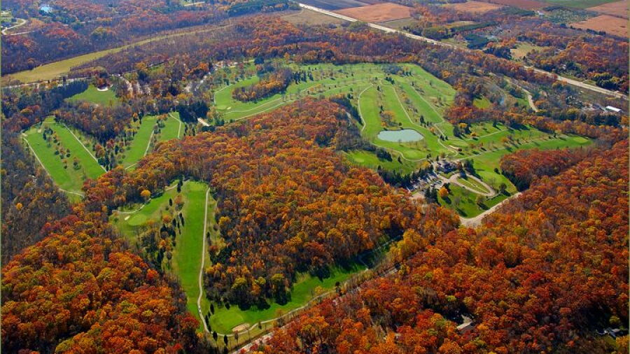 Petrifying Springs GC: aerial view