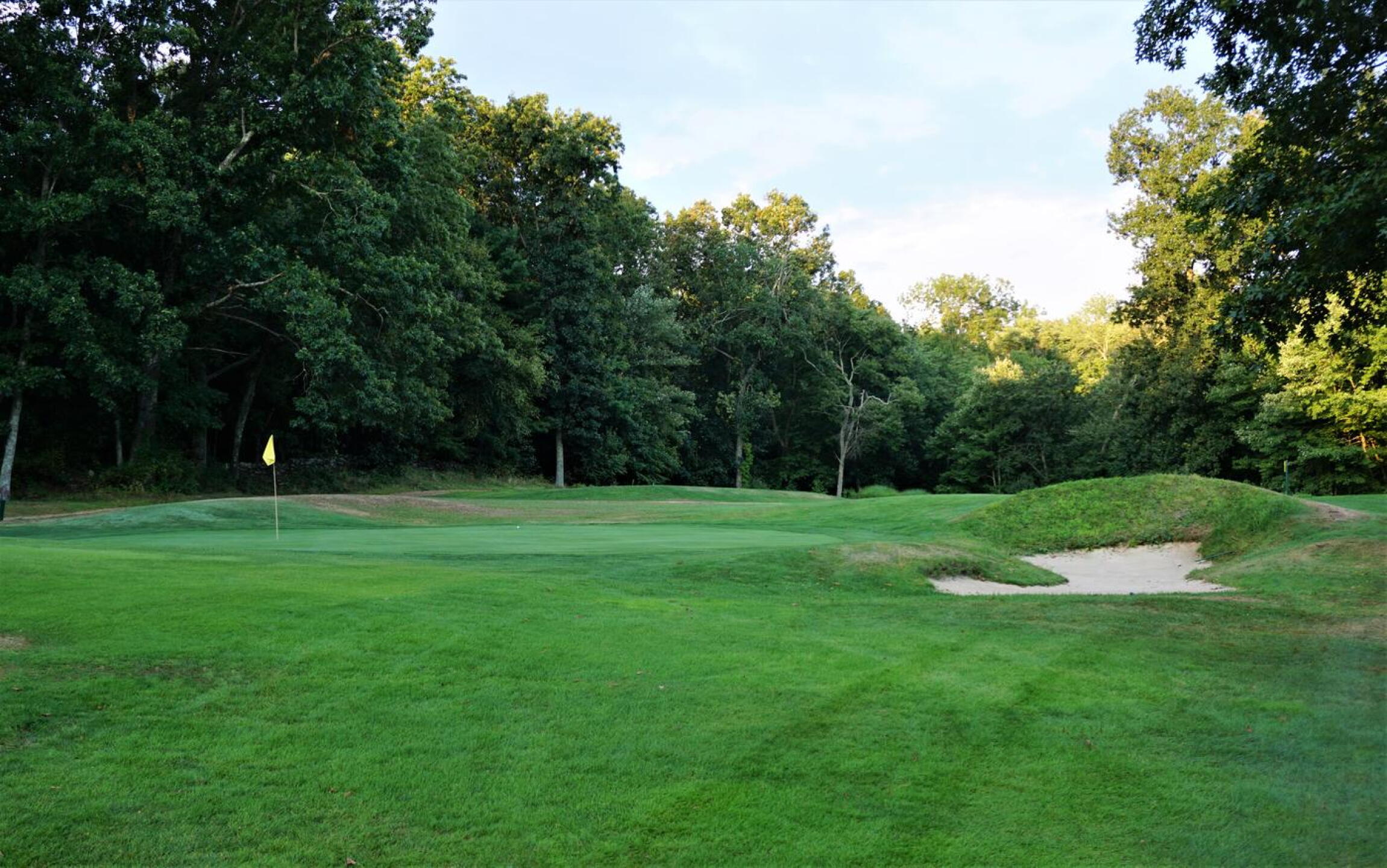 Back nine features tougher, longer holes, like the par-3 eleventh here, strongly uphill all the way to the hole. (Photo submitted by AptlyLinked on 08/24/2020)