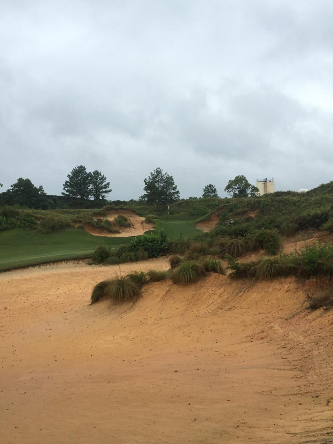 The approach into #13 green - the green is only 15 yards deep and heavily guarded. (Photo submitted by DenisDotson on 08/25/2019)