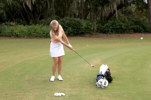 Golf Bag Chipping Drill