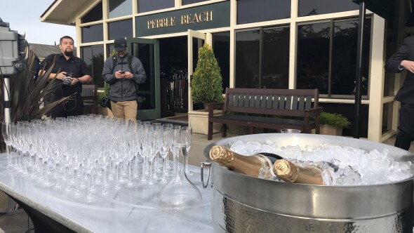 Champagne toast at Pebble Beach Food & Wine