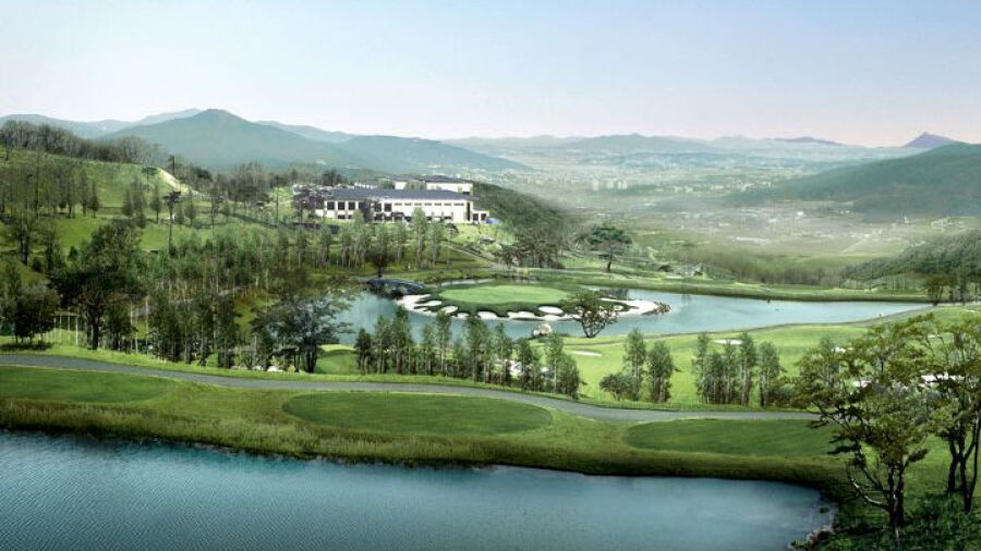 Golf Zone County Anseong Q - Pampas/Valley: Island green