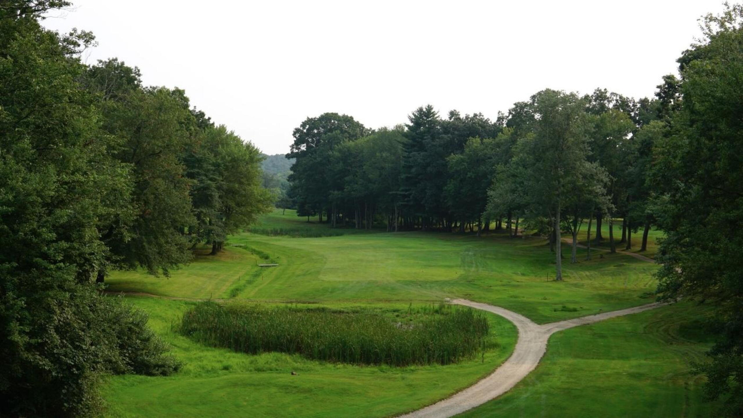 Thirteen’s driving zone, seen here late in the day, is surrounded on all sides by hazards: marsh front and back; woods left and right. (Photo submitted by AptlyLinked on 08/21/2024)