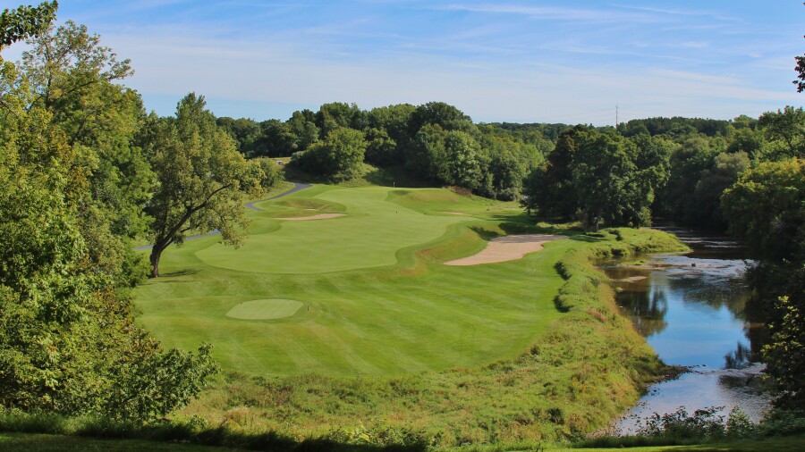 River golf course at Blackwolf Run - hole 5