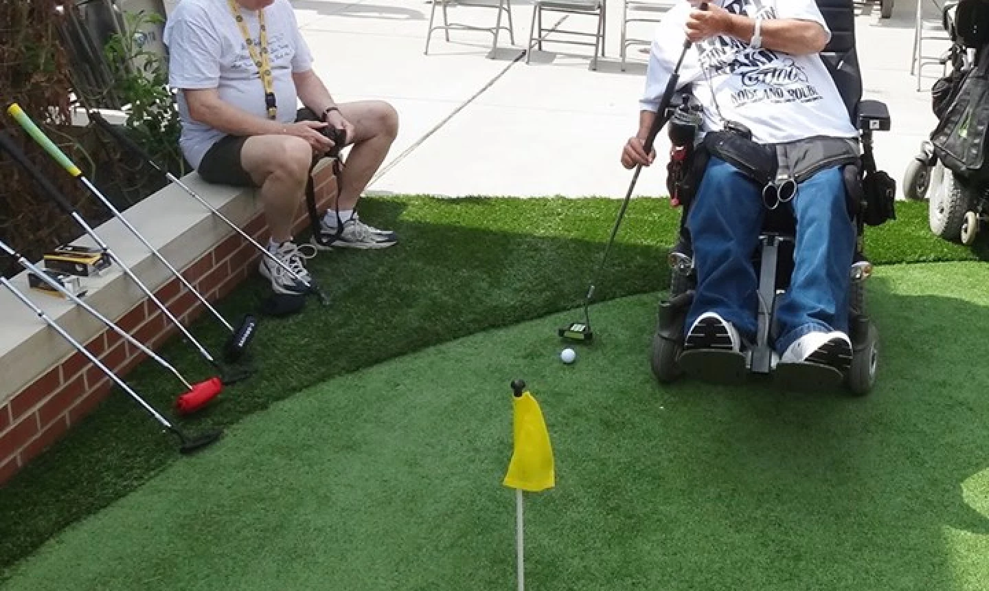 Golf Supports Our Troops - VA hospital putting green 