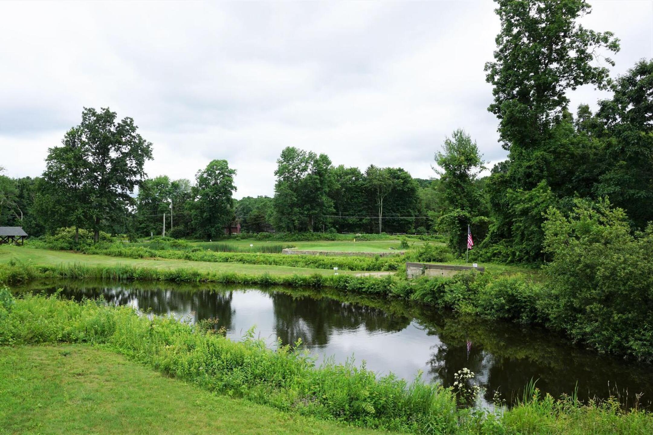 The ninth green, set on a near-island, is a tough target to hit consistently. (Photo submitted by AptlyLinked on 07/07/2021)