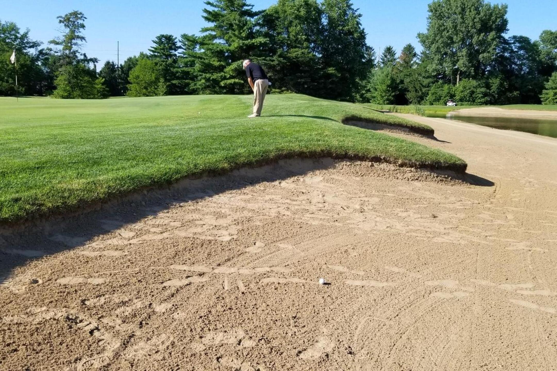 The beach bunker on the par 3 seventeenth is kinda rare in Indiana (Photo submitted by Brookscm72 on 07/30/2018)