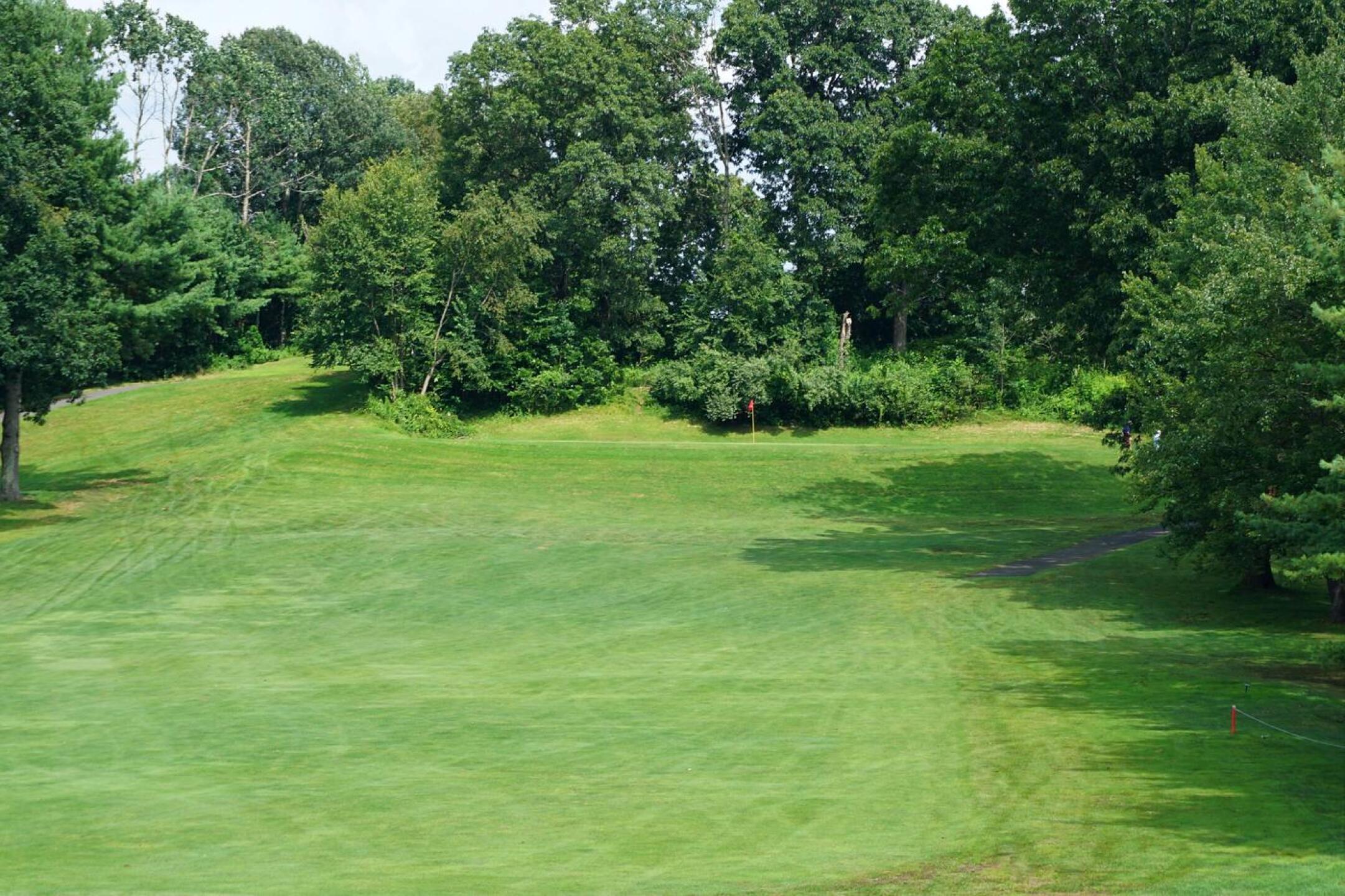 11th: Par-4, 353. My favorite hole on the course. Downhill drive, but a tough pitch to this plateau green. (Photo submitted by AptlyLinked on 08/01/2021)