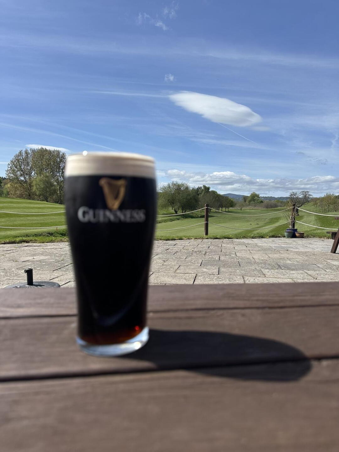 Much needed pint after the round. (Photo submitted by Jamie68 on 04/28/2025)