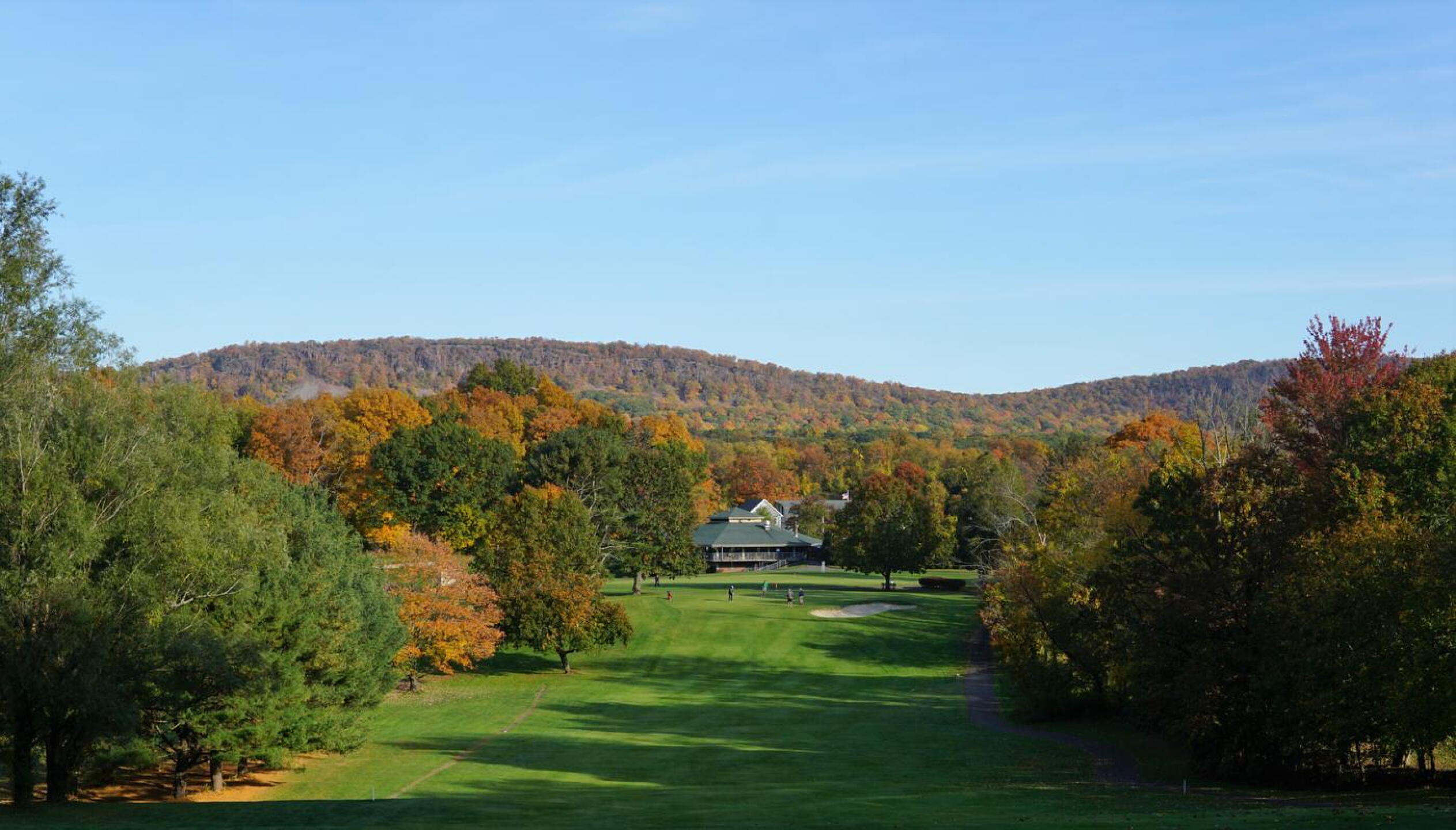 The ninth hole features beautiful surrounding trees and woods, until you have to search for your ball in them. (Photo submitted by AptlyLinked on 10/24/2022)