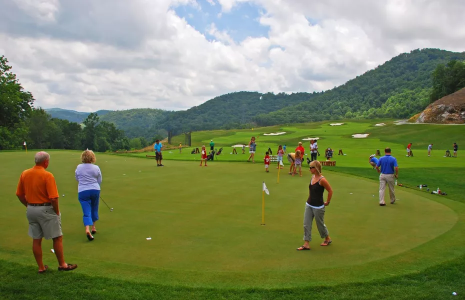 Bear Lake GC: Practice area