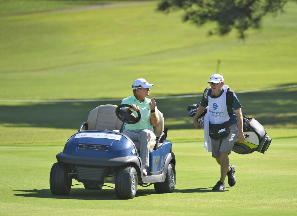 Golf cart and caddie