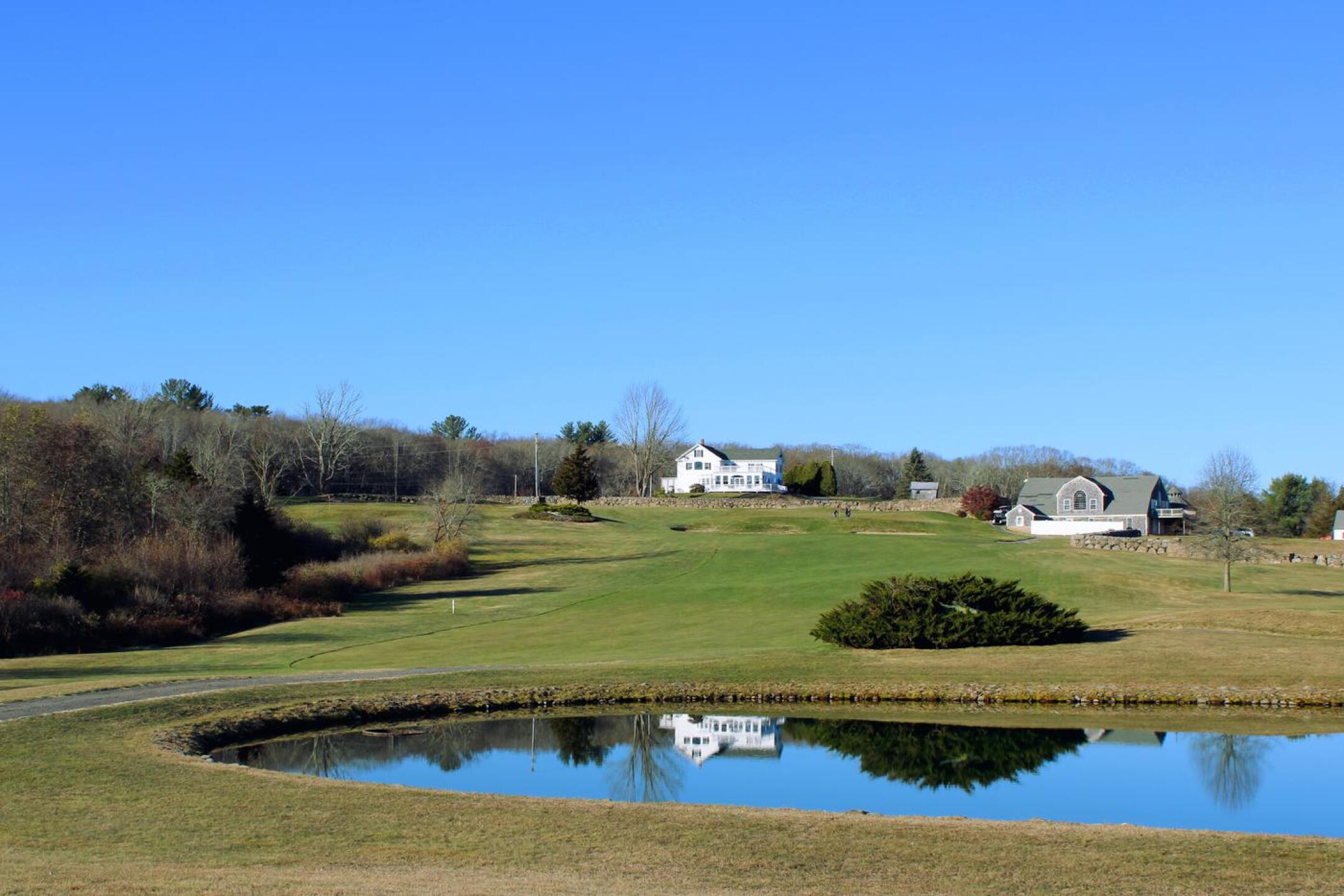 The ninth, par-4, 370: Your second shot into the hilltop green must be both well-judged and accurate. (Photo submitted by AptlyLinked on 11/23/2024)