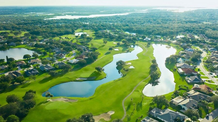 The Club at River Wilderness: Aerial