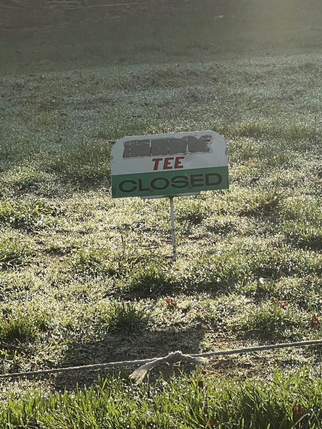 Closed tee box (Photo submitted by u000005393430 on 10/04/2025)