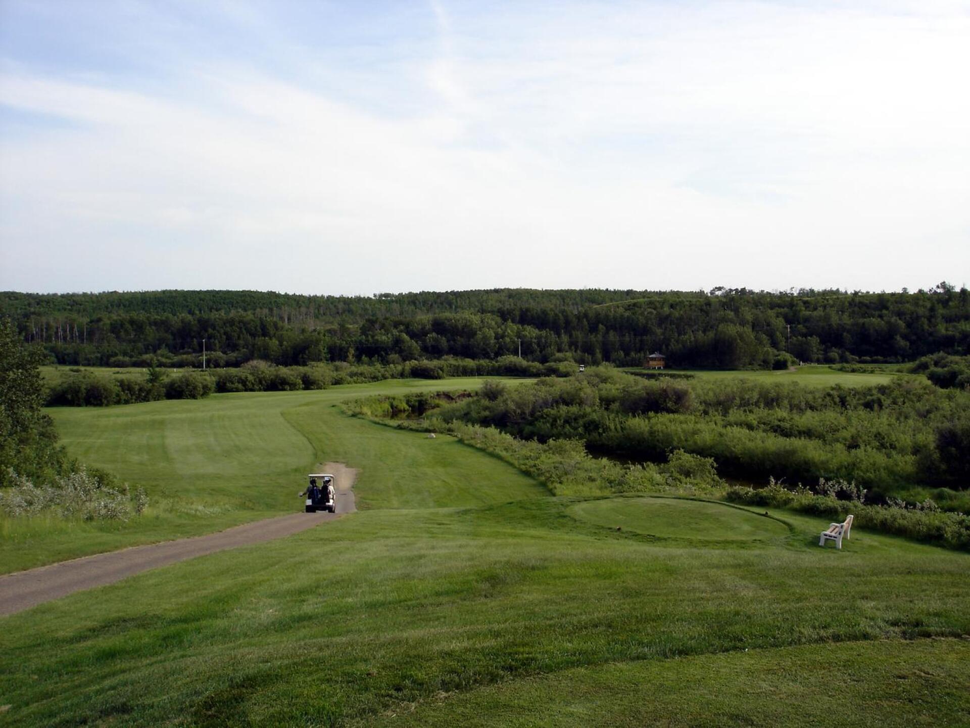Mannville Riverview Golf Course, Hole 6, Par 4, 286 yds (Photo submitted by DYakimec on 02/17/2016)