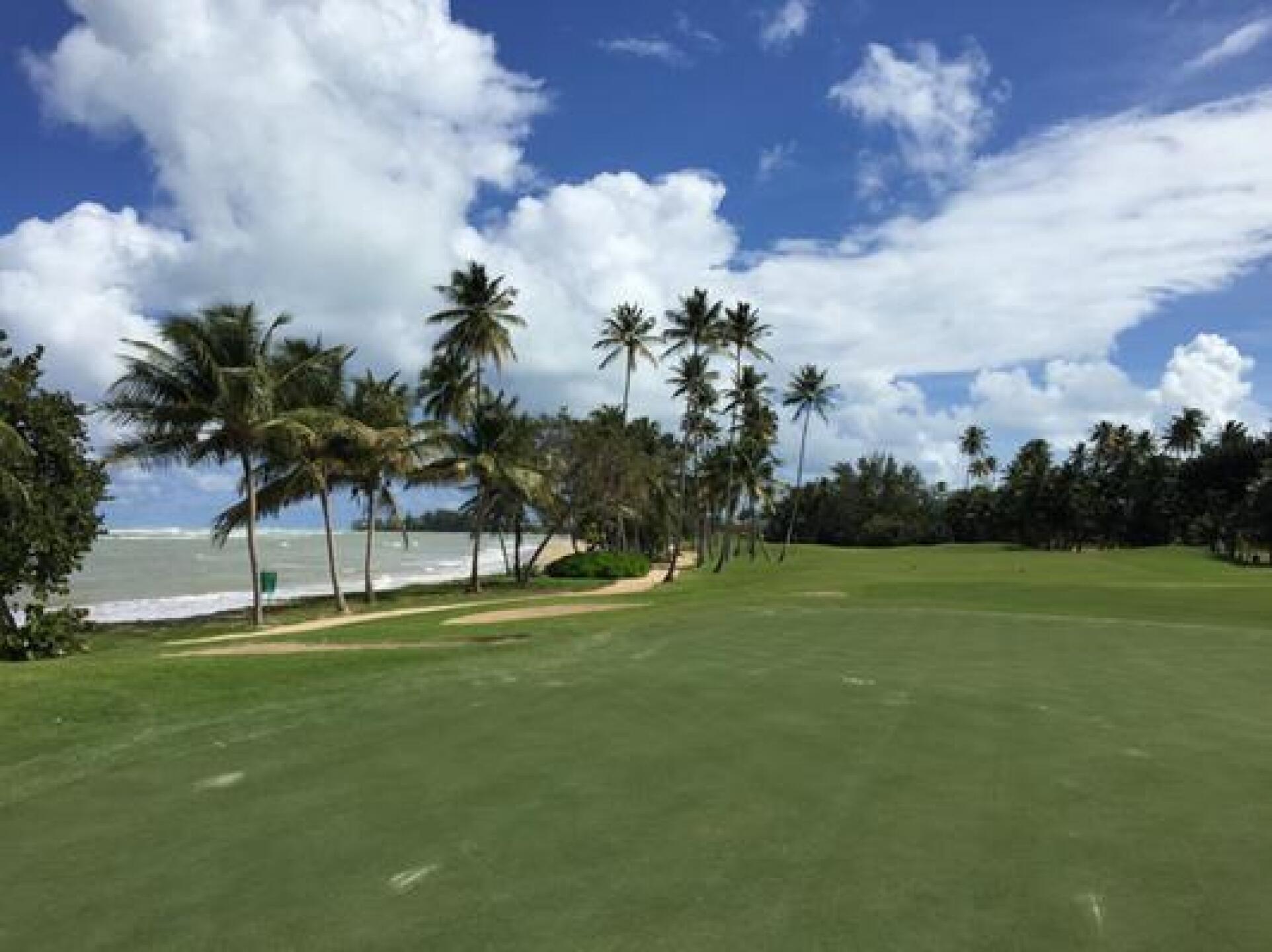 A view back down the 16th fairway, the signature hole along the ocean (Photo submitted by jeffinMDR on 02/14/2015)
