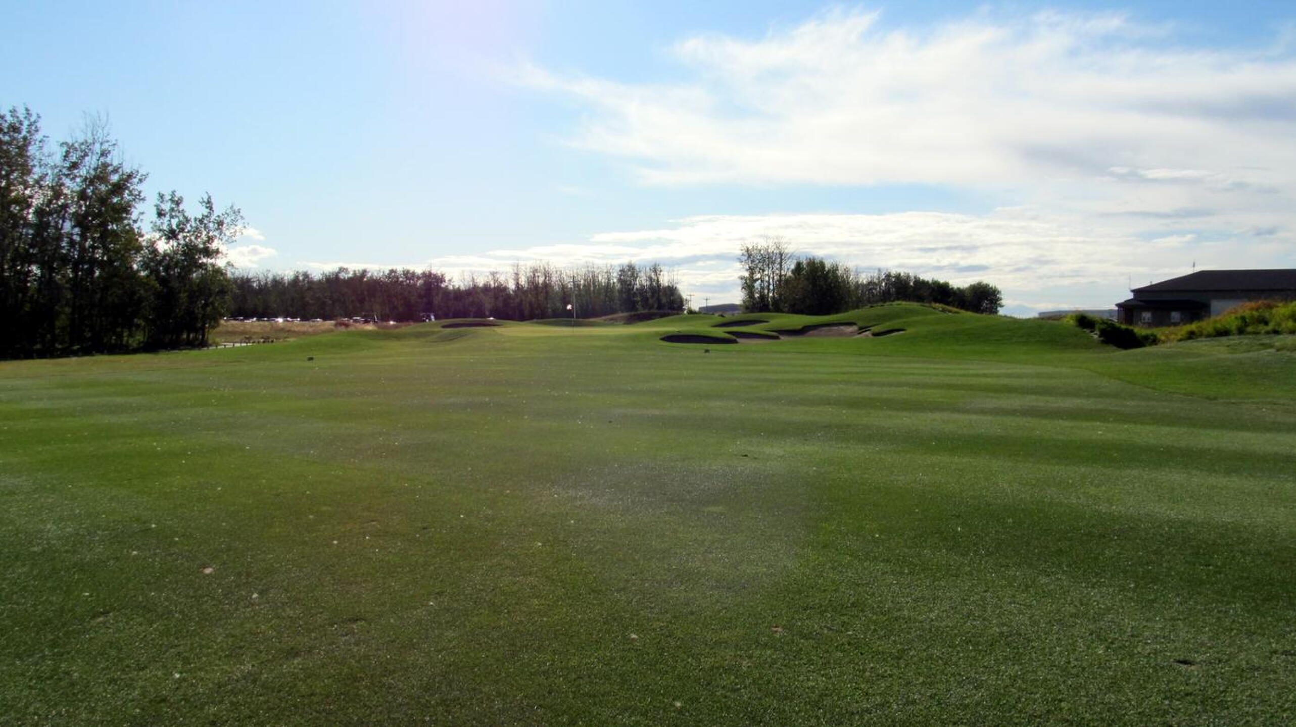 RedTail Landing GC, Hole 18, Par 4, 467 yds, 85 yds out (Photo submitted by DYakimec on 03/19/2016)