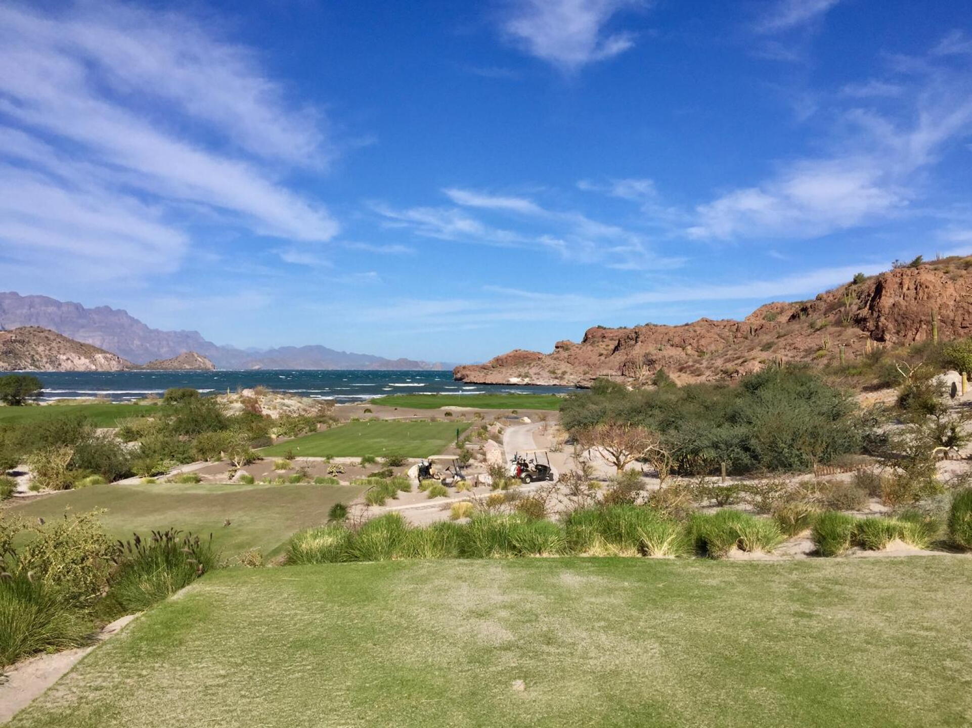 The par-3 13th at Danzante Bay aims straight at the body of water for which the course is named. (Photo submitted by TimGavrichGP on 12/29/2017)