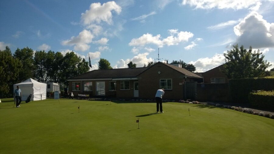 Filton GC's clubhouse & putting green