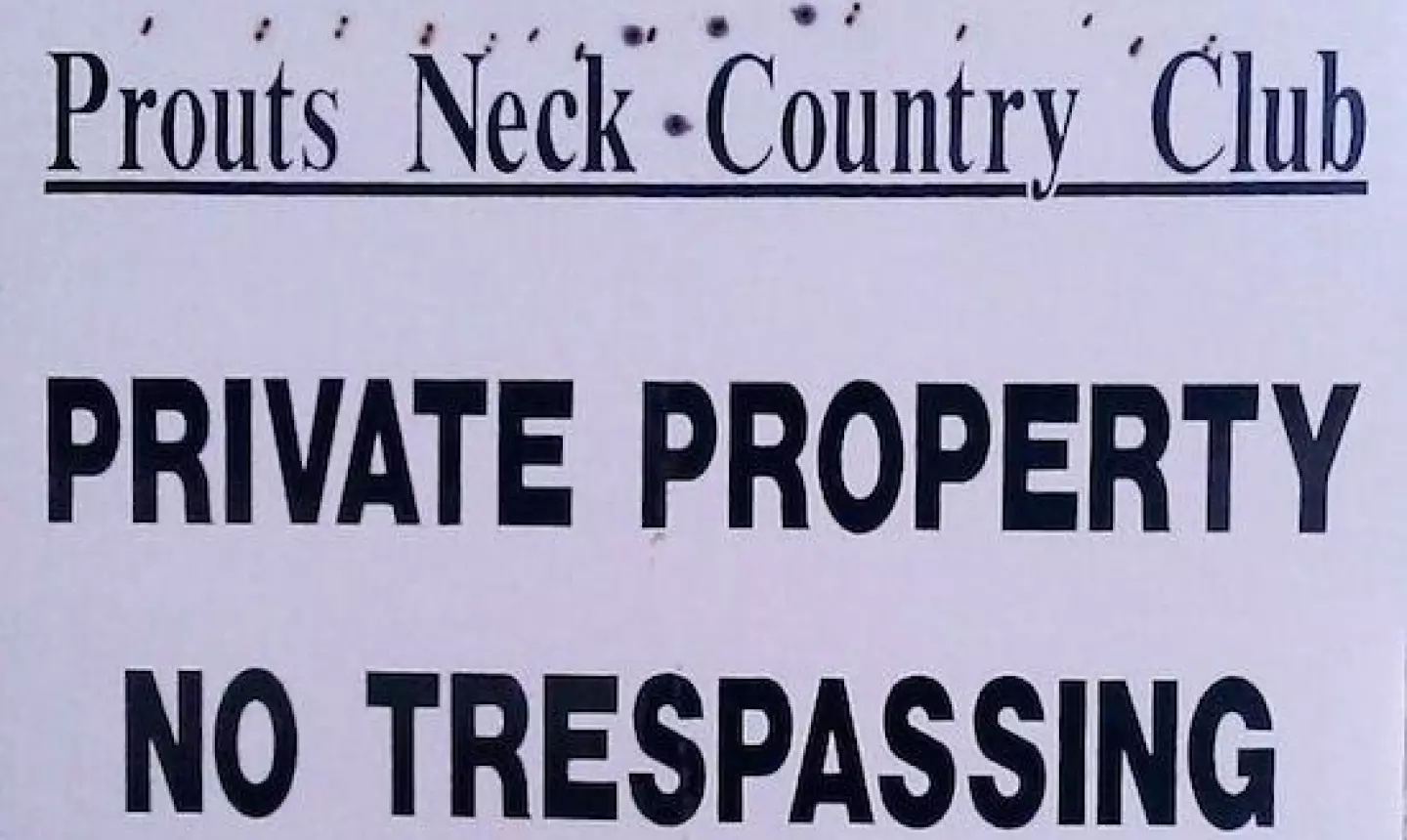 Prouts Neck CC sign