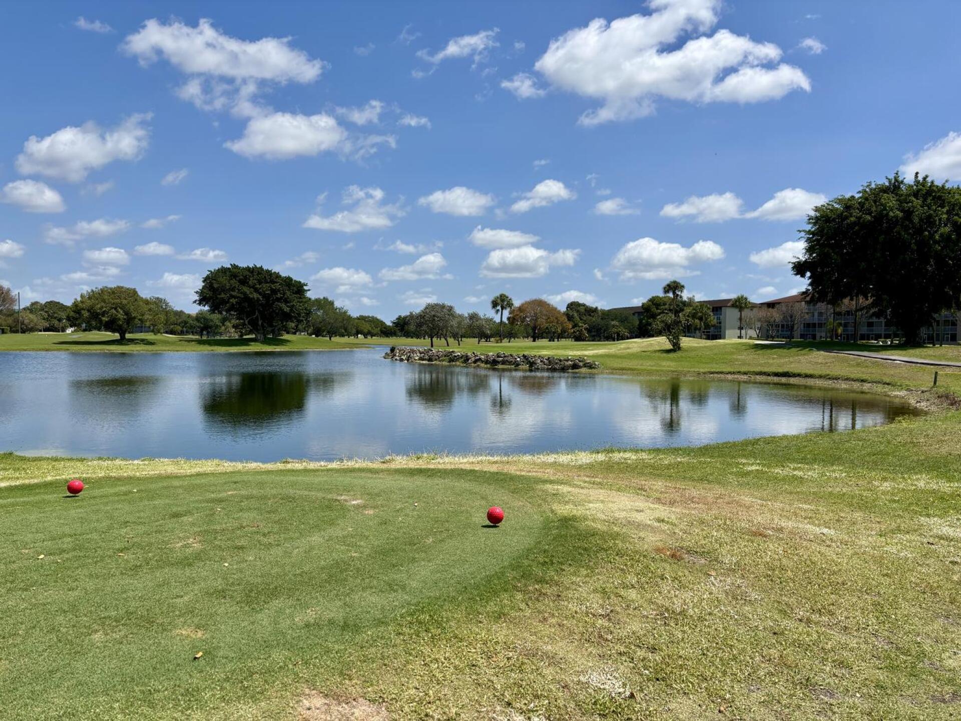Par 3, 125 yards from white tees, carry that water! (Photo submitted by FlopShot on 04/07/2025)