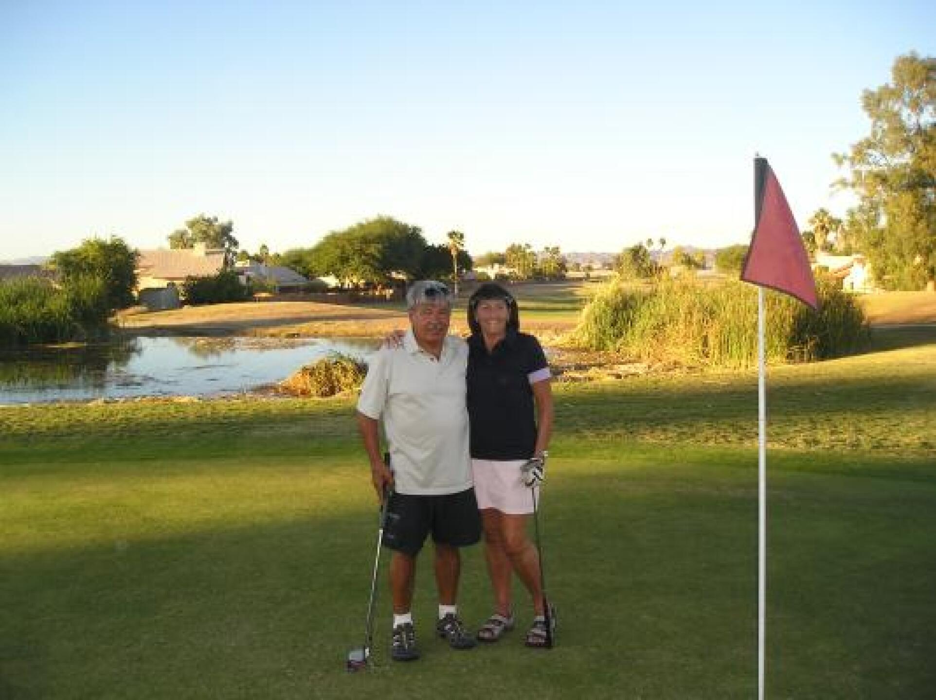 at hole 18 after playing this very nice course what a improvement from last year (Photo submitted by amb19501 on 11/17/2012)