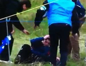 We wonder if Rory McIlroy, who beaned this fan during the 2012 Open Championship, is aware of England's policy on golf liability.