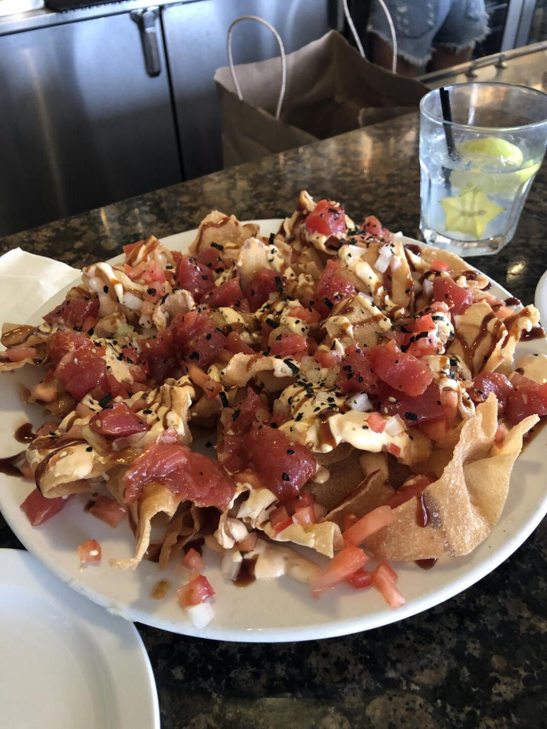 Yummy poke won ton nachos (Photo submitted by Jose2876051 on 08/21/2022)