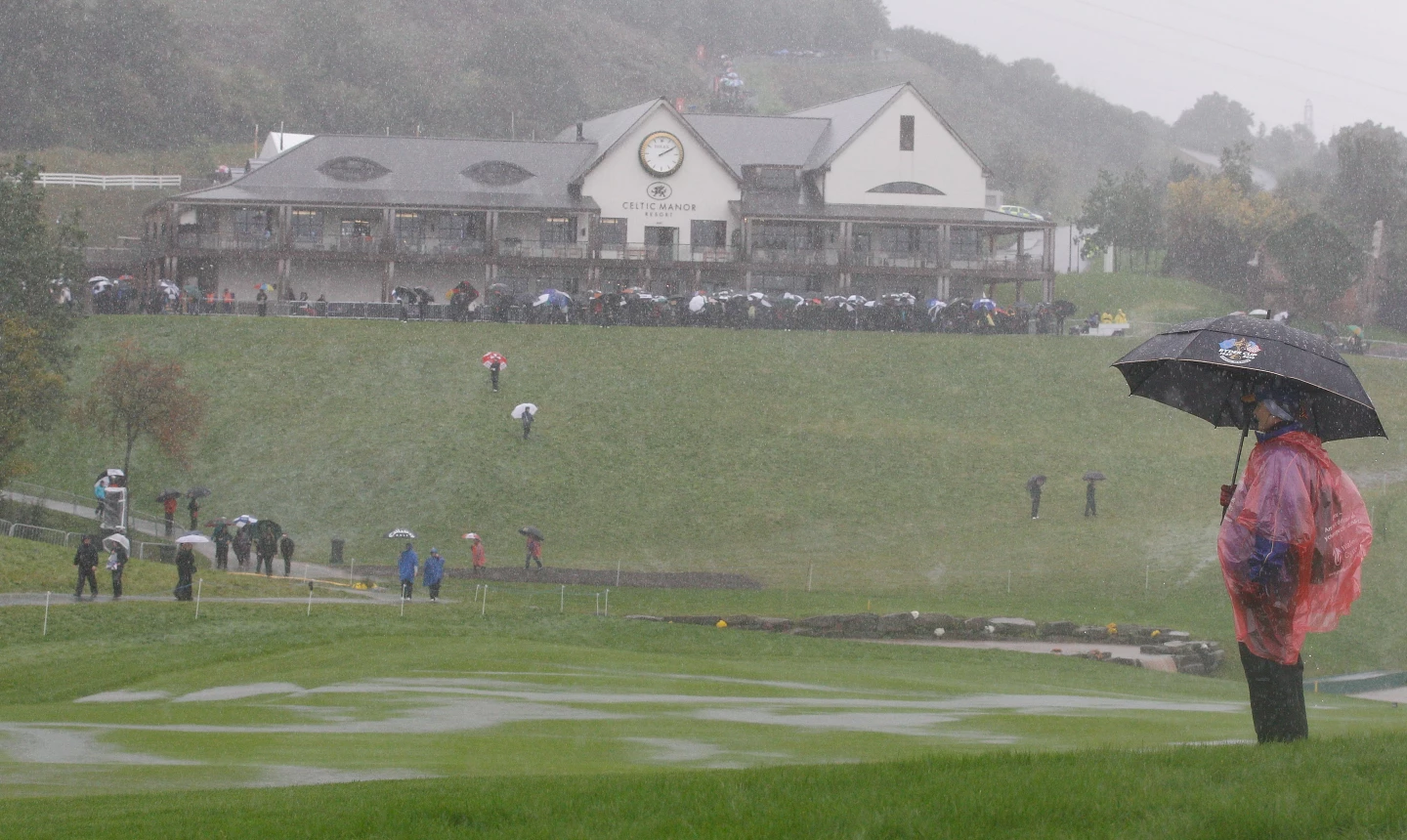 Rainy golf course