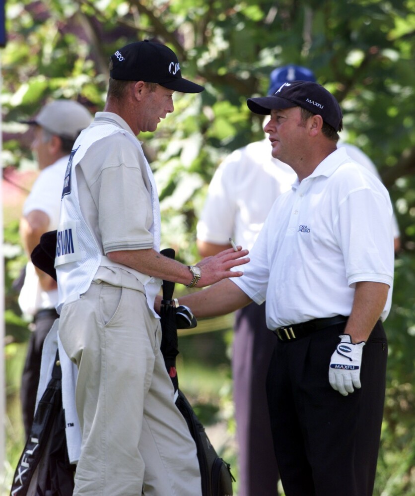Ian Woosnam - too many clubs in the bag - 2001 Open Championship 