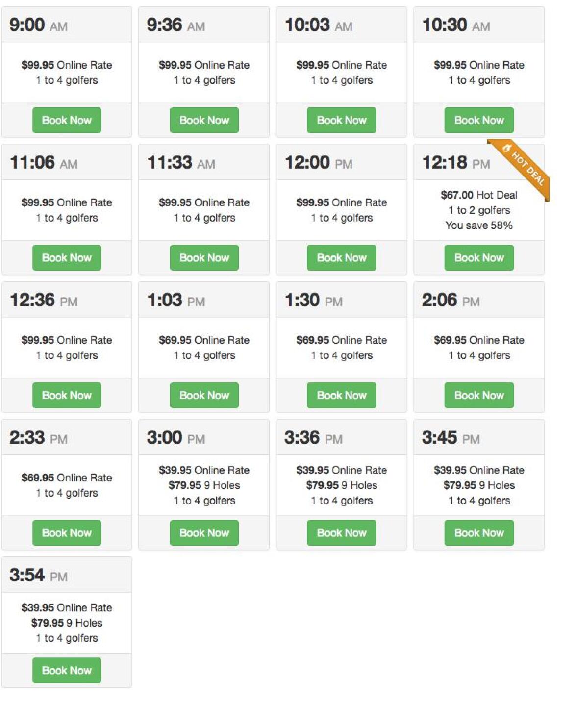 Where does it say that Twilight golf starts at noon? (Photo submitted by bsheehy1968 on 11/07/2016)