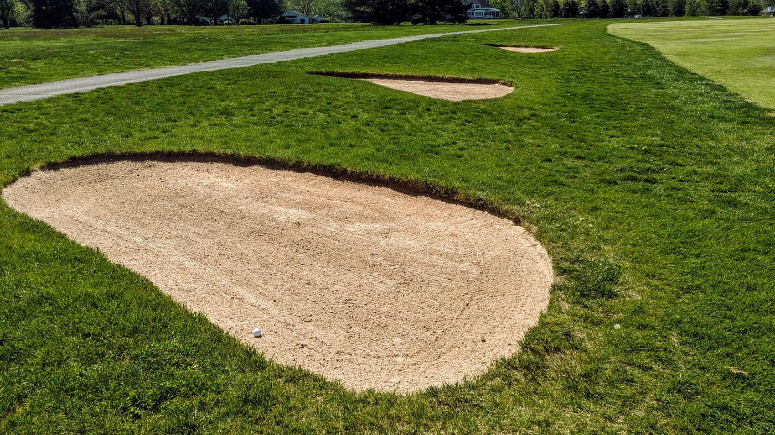 Try not to find these hidden not-so-greenside bunkers on the par-5 8th. (Photo submitted by Back9Ben on 04/30/2020)