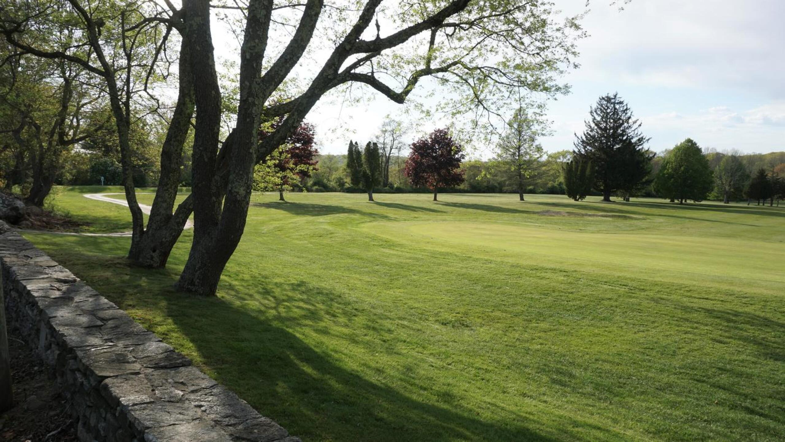 Looking across the ninth green to the third fairway from the late afternoon shadows. (Photo submitted by AptlyLinked on 05/15/2021)