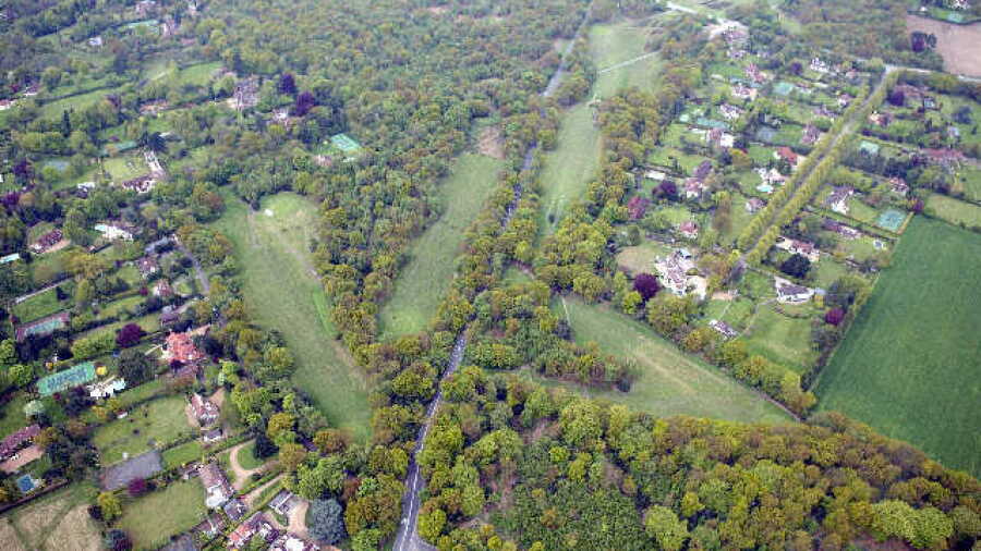 Limpsfield Chart GC: Aerial view