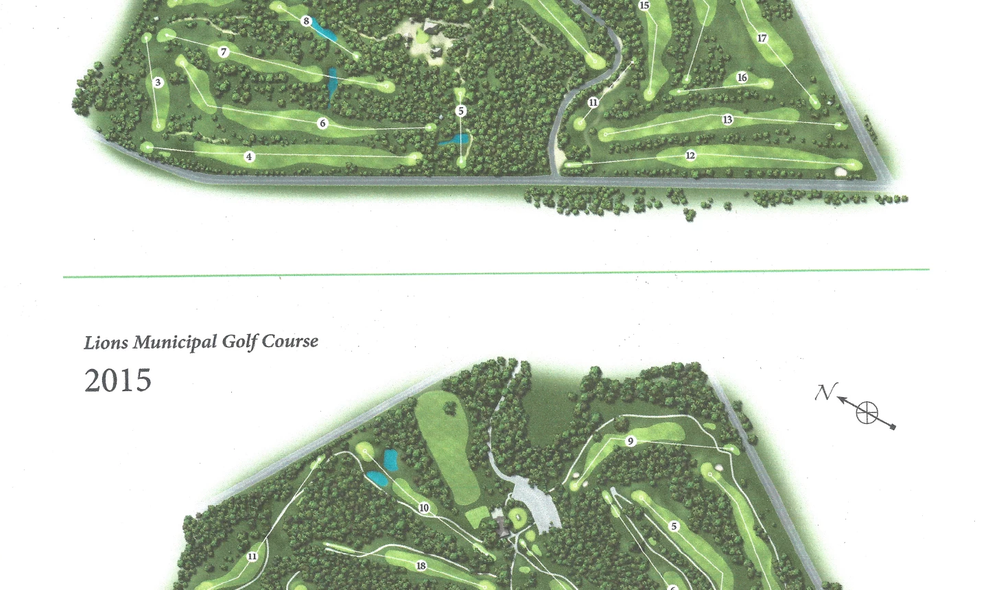 Lions Municipal golf course routing past and present