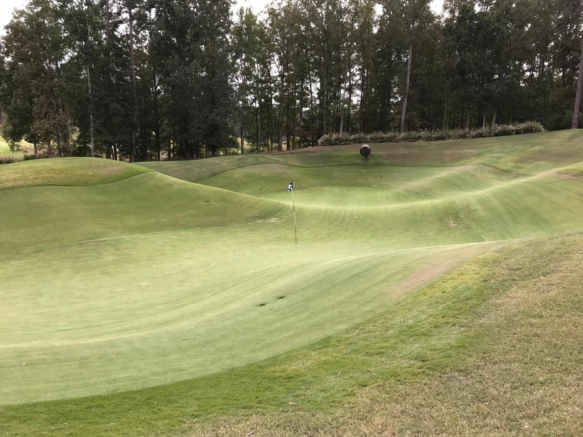 The crazy 13th green. (Photo submitted by MikeBaileyGolf on 10/26/2018)